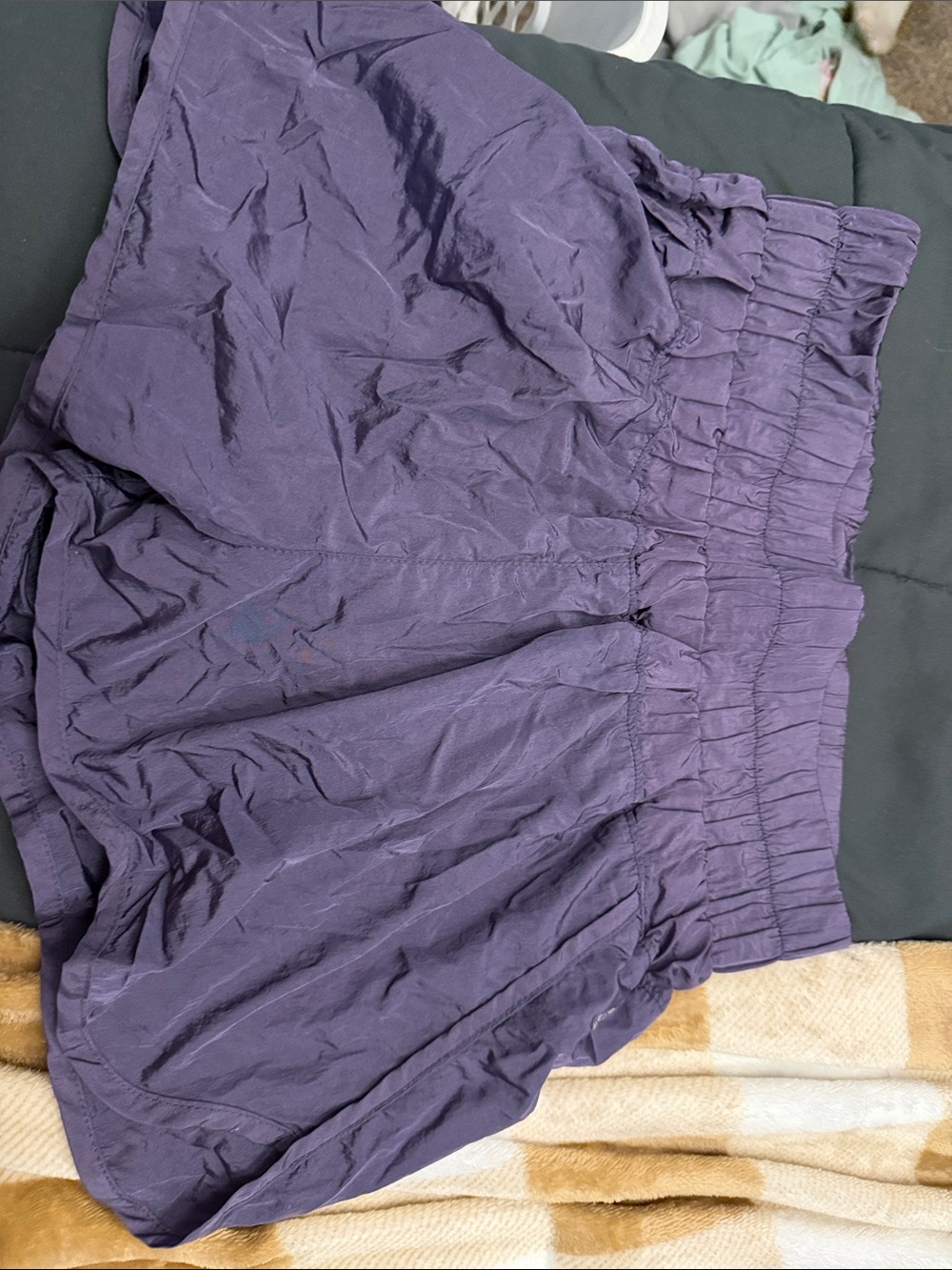 FP Movement by Free People Purple Smocked Waist Circle Skirt